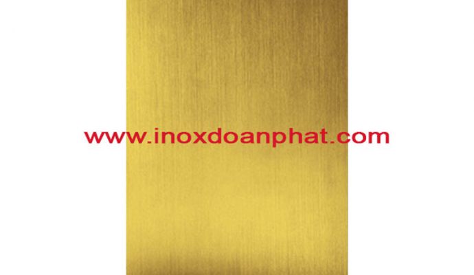 Gold scratched stainless plate NO4/Titan