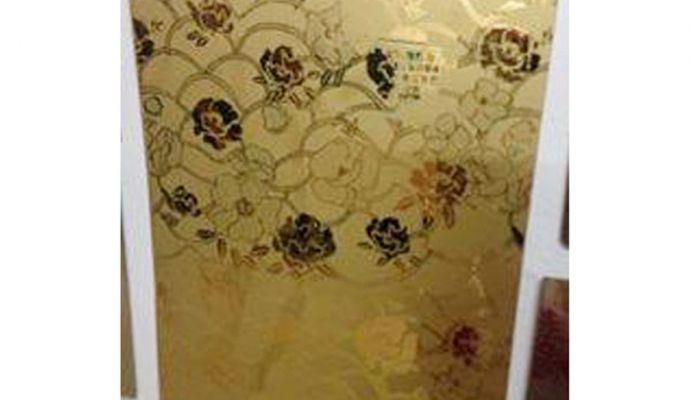 Inox pattern yellow roses